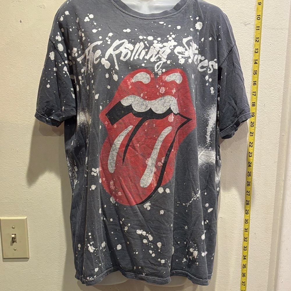 The Rolling Stones Splatter Tee - Black and Red